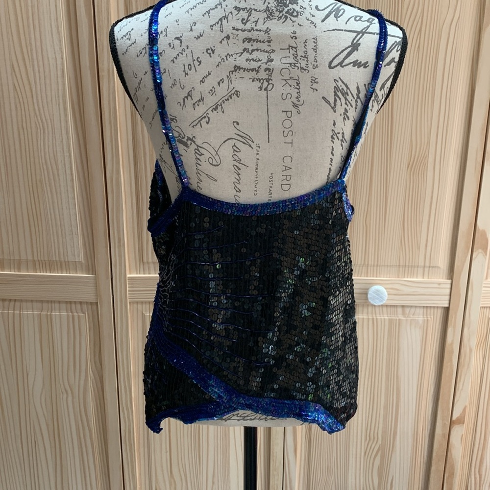 Frank Usher London Sequin silk top - Picture 3 of 6